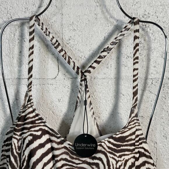 Coco Reef animal print Mesh Underwire Bra-Sized Tankini Top 34C - Picture 4 of 11
